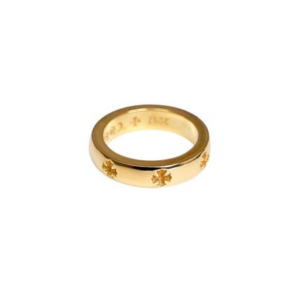 22K Gold CH Plus Band Ring
