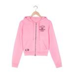 Chrome Hearts Girls Zip-Up Pink Hoodie