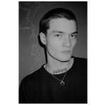 CH Cross Baby Fat Stud Pierce With Pave Diamond