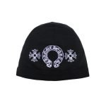 Chrome Hearts Horseshoe Skull Cap Beanie – Black