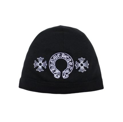 Chrome Hearts Horseshoe Skull Cap Beanie – Black