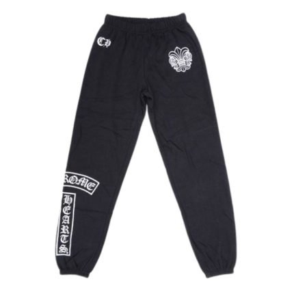 Black Chrome Hearts CH Logo Cotton Pants