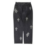 Chrome Hearts Pony Hair Cross Patch Jeans