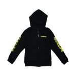 Chrome Hearts Kids Scroll Logo Zip Up Hoodie