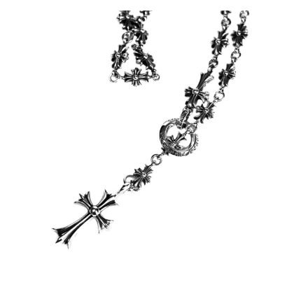 CH Cross and Babyfat Charm With Tiny E CH Plus Chalk Chain