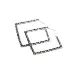 CH Plus Square Hoop Earrings
