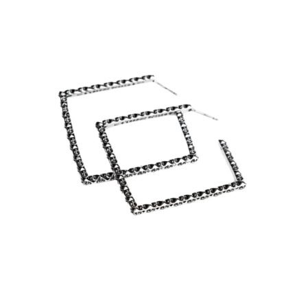 CH Plus Square Hoop Earrings