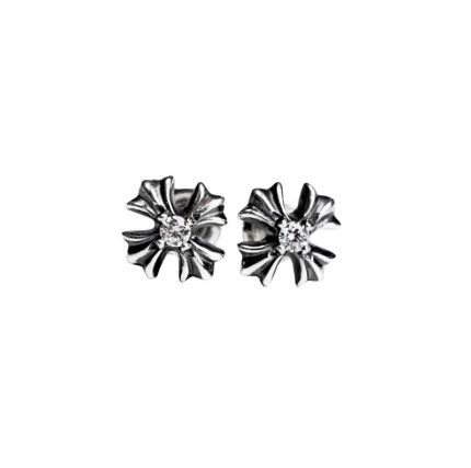 CH Plus Stud Earrings With Diamonds
