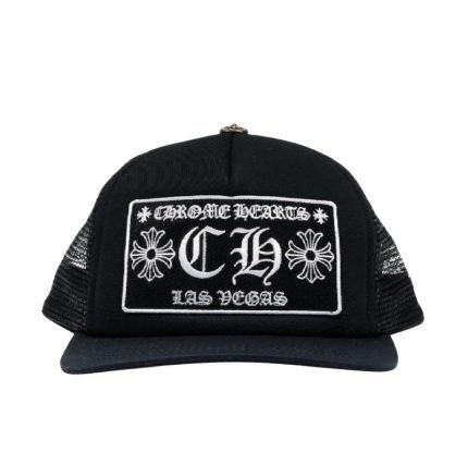 Chrome Hearts CH Hollywood Trucker Hat – Black/Black