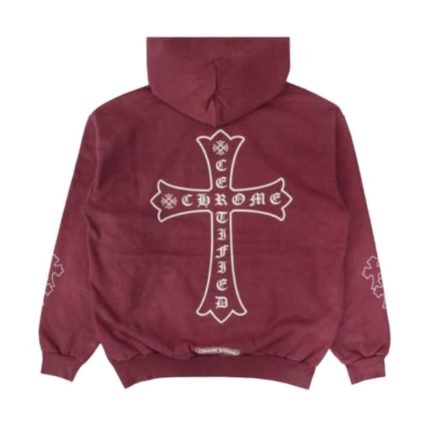 Chrome Hearts x Drake Certified Chrome Hand Dyed Hoodie Red