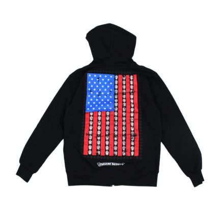 Chrome Hearts American Flag Fleece Hoodie