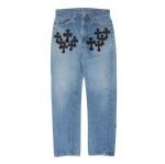 Chrome Hearts Levi’s Cross Patch Jeans – Blue