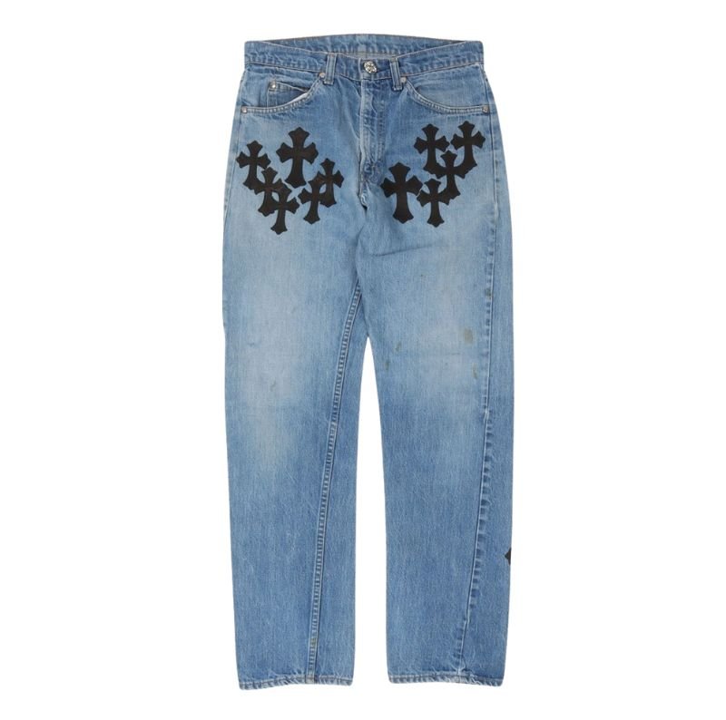 Chrome Hearts Levi’s Cross Patch Jeans – Blue Chrome Hearts Levi’s Cross Patch Jeans – Blue