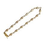 22K Gold Tiny E CH Plus Bracelet