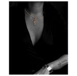 22K Gold Cross Baby Fat Charm