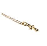 22K Gold Cross Baby Fat Charm