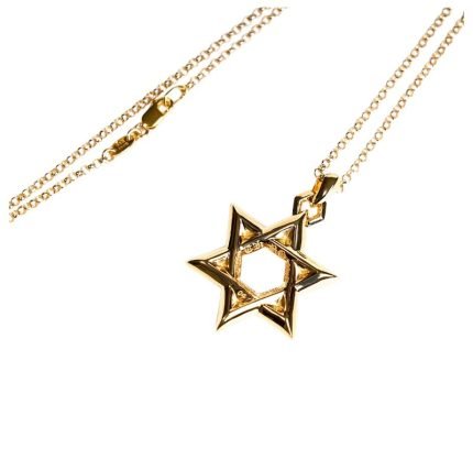 22K Gold Star of David Pendant