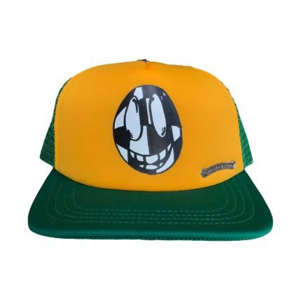 Chrome Hearts Matty Boy Sex Records Smiley Trucker Hat Green Yellow
