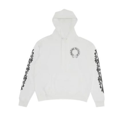 Chrome Hearts Floral Horseshoe Hoodie White