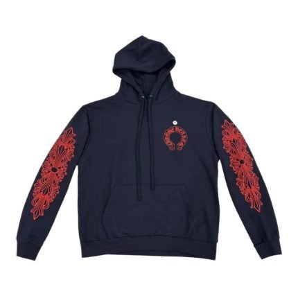 Chrome Hearts Navy Red Floral Hoodie