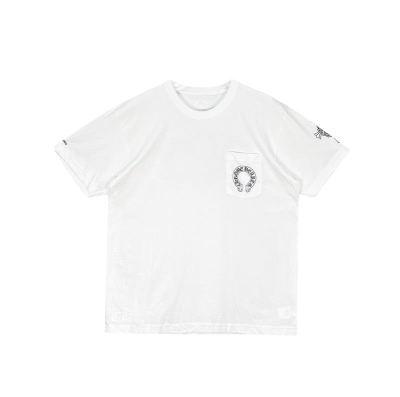 Chrome Hearts Cross Horseshoe Logo Short Sleeve T-Shirt Tee Chrome Hearts Cross Horseshoe Logo Short Sleeve T-Shirt Tee