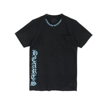 Chrome Hearts Blue Script Logo Short Sleeve T-shirt