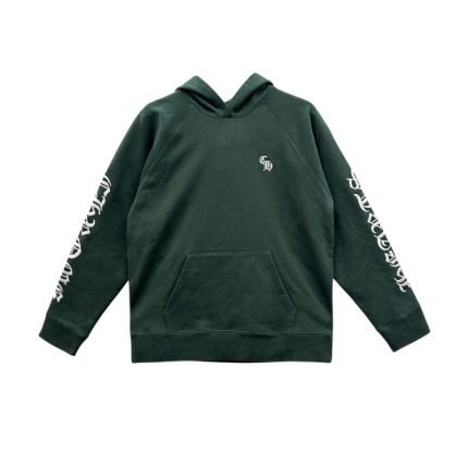 Chrome Hearts Embroidered CH Hoodie in premium green