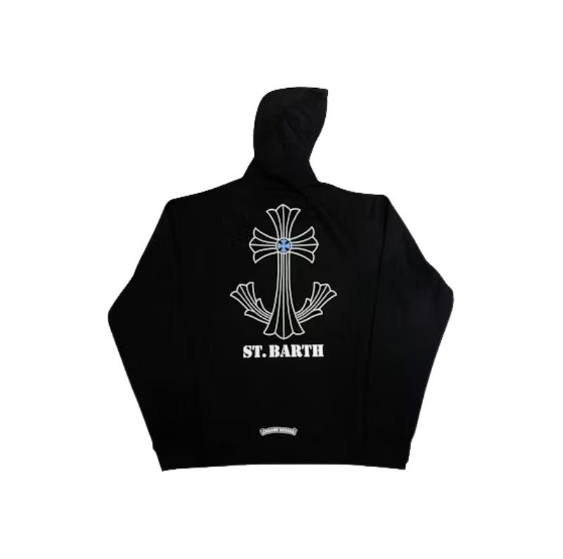 Chrome Hearts St Barths Exclusive Anchor Hoodie Black/Blue Chrome Hearts St Barths Exclusive Anchor Hoodie Black/Blue