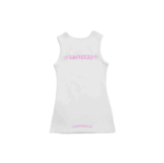 Chrome Hearts Pink Logo White Ribbed Tank Top