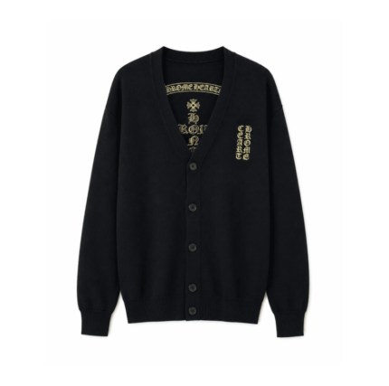 Chrome Hearts Black Logo Knit Cardigan