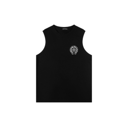 Chrome Hearts Multi-Color Horseshoe Black Tank Top