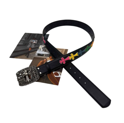 Chrome Hearts Cross Buckle Leather Belt
