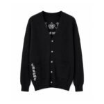 Chrome Hearts Cross Patch Waffle Knit Cardigan