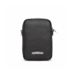 Chrome Hearts Black Leather Logo Mini Crossbody Bag
