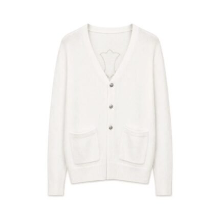 Chrome Hearts Leather Cross Motif Knit Cardigan