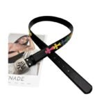 Chrome Hearts Multicolor Cross Patch Leather Belt