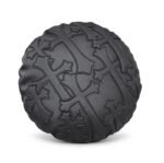Chrome Hearts Black Gothic Cross Round Leather Pillow