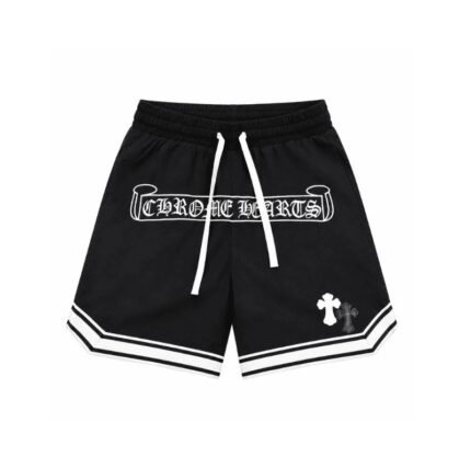 Chrome Hearts Cross Logo Black Basketball Shorts