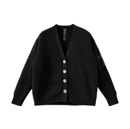 Chrome Hearts Cashmere Waffle Cross Patch Cardigan