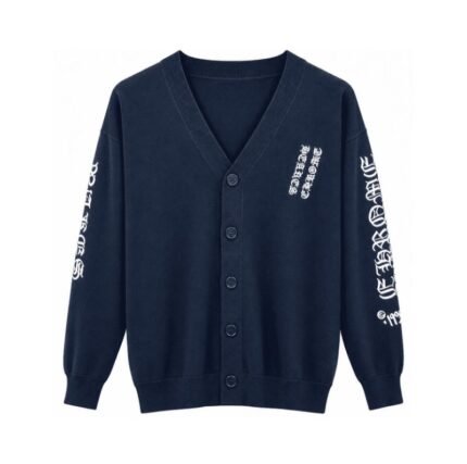 Chrome Hearts Gothic Script Sleeve Knit Cardigan
